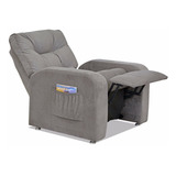 Poltrona Do Papai Reclinável Mx7 Azera Matrix Marrom Ba Cor Marrom-claro