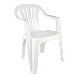 Poltrona Plástica C/ Proteção Raios Uv Cadeira Mor Branca