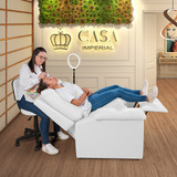 Poltrona Reclinável Extensão Cilios Lisboa + Mocho + Assento