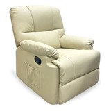 Poltrona Reclinável Papai Massagem Relaxante Sofa Corino