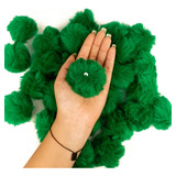 Pompom - Pelúcia Verde Bandeira 50 Mm - C/50 Unidades- Nybc