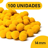 Pompom 14 Mm Amarelo Ouro C/100