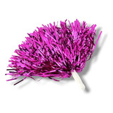 Pompom Metalizado Colorido Lider De Torcida - 1 Par Cor Pink