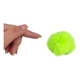 Pompom Pelúcia Verde Neon 70mm - Com 30 Unidades - Brx