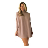 Poncho Blusa Feminina De Lã Tricot Macio Quentinho Gola Alta