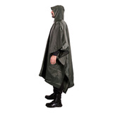 Poncho Emborrachado Impermeável Eb Capa Chuva Militar Verde