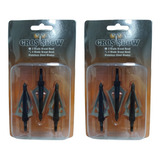 Ponteira Caça Ponta Broadhead Seta Flecha Crossbow - 06 Und