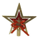 Ponteira Estrela Dourada 15cm - Decoração