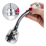 Ponteira Torneira Com Extensor 3 Jatos Cozinha Arejador Inox