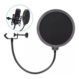 Pop Filter P/ Microfone Filtro Voz Gravação Flexível Estúdio