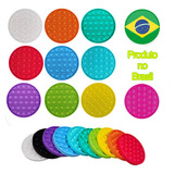 Pop It Fidget Toy Empurre Pop Bubble Fidget Sensorial Toy Cor Amarelo