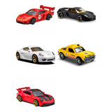 Porsche Hot Wheels Coleção 5 Carrinhos Lote Kit