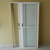 Porta Balcão 3..fls De Alum 2.10 X 1.20 Branca L-25 C/fec