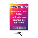 Porta Banner 1,80m Pedestal Suporte Alumino