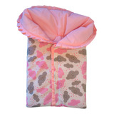 Porta Bebê Saco De Dormir Acolchoado Nuvem Rosa Menina