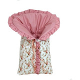 Porta Bebê Saco De Dormir Acolchoado Tecido Floral Com Rose 