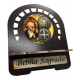 Porta Bíblia Pequeno De Madeira Suporte Resinado Com Imagem