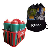 Porta Bolas Kanxa Mais Kit Cesto Squeeze Com 6garrafas Nfe