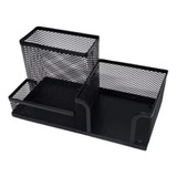 Porta Caneta Lápis Treco Clips Papel Aramado Telado Preto