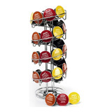 Porta Capsula Cafe Suporte Universal Todas As Marcas Aço Cromado Dolce Gusto Nespresso Tres Corações Até 40 Cápsulas