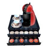 Porta Cápsulas Dolce Gusto Bandeja 2 Gavetas Mdf Preto