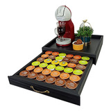 Porta Cápsulas Gaveta 41x40 Dolce Gusto - Preto 36 Cápusulas