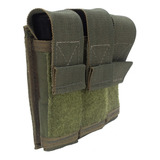 Porta Carregador Triplo : 3x 9mm .40 380 Pistola Mag : Verde