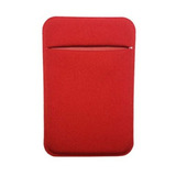 Porta Cartão Adesivo 3m Para Celular Em Lycra Vermelho