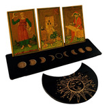 Porta Cartas De Tarô Base De Madeira Esotérico Para Altar