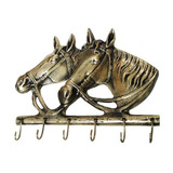 Porta Chave 6 Pinos Cavalos Bronze