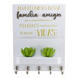 Porta Chaves Cartas Organizador Chaveiro Família Parede Lar