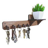 Porta Chaves De Parede Organizador Com Prateleira Em Mdf