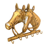 Porta Chaves Dois Cavalos Bronze Decoração