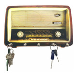 Porta Chaves Rádio Antigo 2 Vintage Retro Decoração Parede