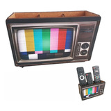 Porta Controle Mdf Tv Antiga Retro