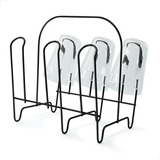 Porta Copos Escorredor Suporte 6 Copo Mesa Pia Organizador Cor Preto Liso