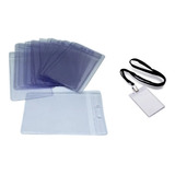 Porta Crachá Bolsa Plástica Pvc Transparente - 100 Unidades