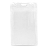 Porta Crachá Bolsa Plástica Pvc Transparente - 50 Unidades