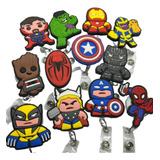Porta Crachá Retrátil - Super Heróis Marvel - Vingadores