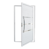 Porta De Alumínio Pivotante Lambri 210x120cm Com Puxador