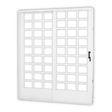 Porta De Correr 2 Folhas Divisor Quadri Mgm Branco Dh