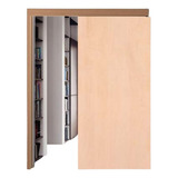 Porta De Correr Lisa Mista 210x90 + Kit De Correr Com Trilho