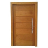 Porta De Madeira Maciça 214x87 Com Puxador Promoção