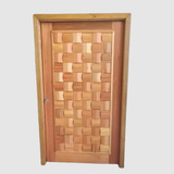 Porta De Madeira Maciça Egito 2,14x0,87 Com Puxador