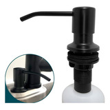 Porta Detergente Dispenser De Embutir Preto Fosco Inox 304