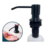 Porta Detergente Preto Fosco Inox Sabão Dispenser Embutir