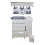 Porta Fraldas P/ Varão 3 Pçs + Trocador P/ Comoda Anatômico 