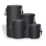Porta Lente Neoprene À Prova Dagua Passa Cinto Preto Avulso