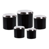 Porta Mantimentos Aluminio Lixado - Jogo De Lata - 5 Peças