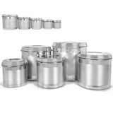 Porta Mantimentos Pote Vasilha De Alumínio Kit Com 5 Peças